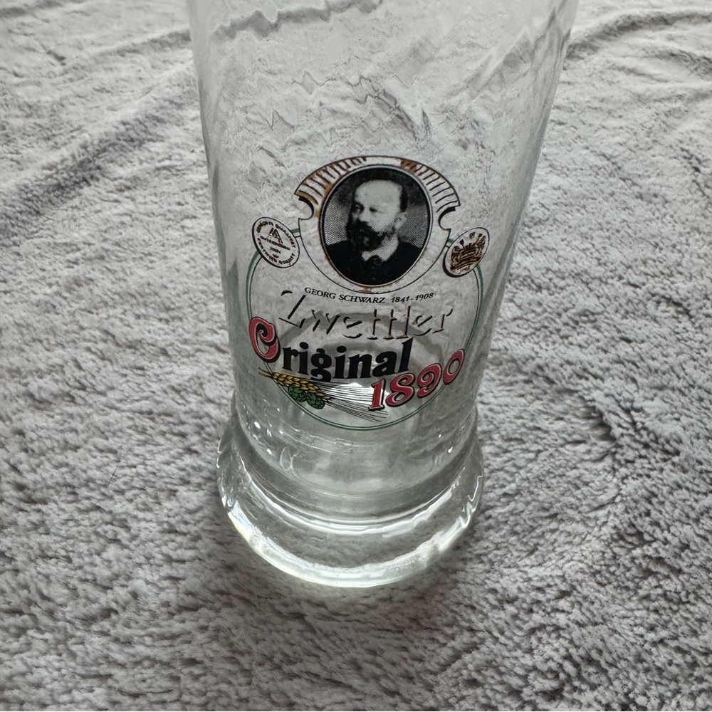 Zwittler Original 1890 Collector Glass Beer Stein Glass